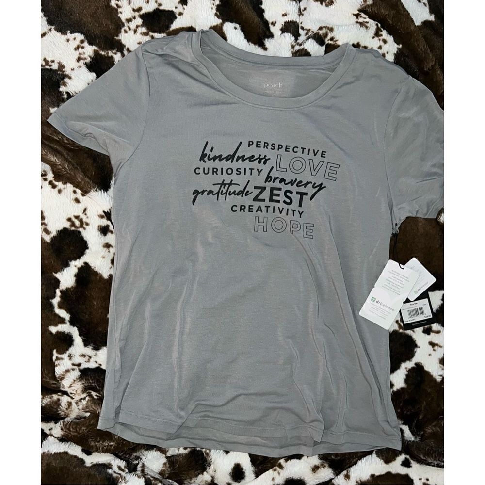 Peach Flex Tee - Heather Gray